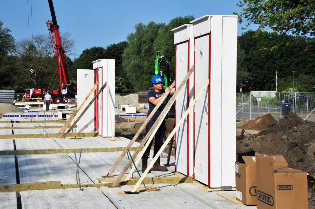Meterkast aan het begin bouwproces, Van Wijnen