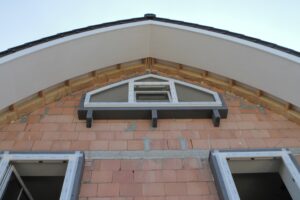 Het dak van het passiefhuis: een getoogde kap. (Foto: Paul Diersen)