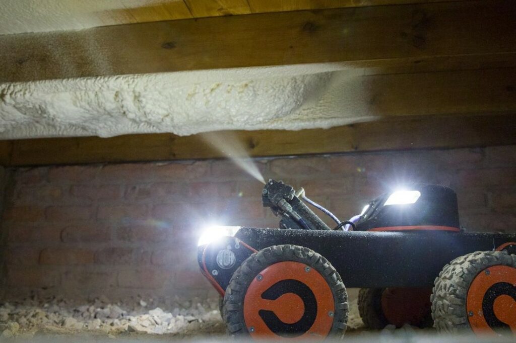 robot, kruipruimte, vloerisolatie