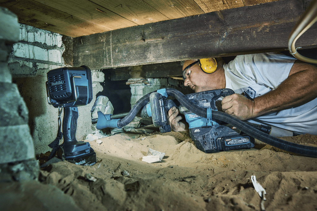 Breekhamer op 40 V accu van Makita (foto: Makita).