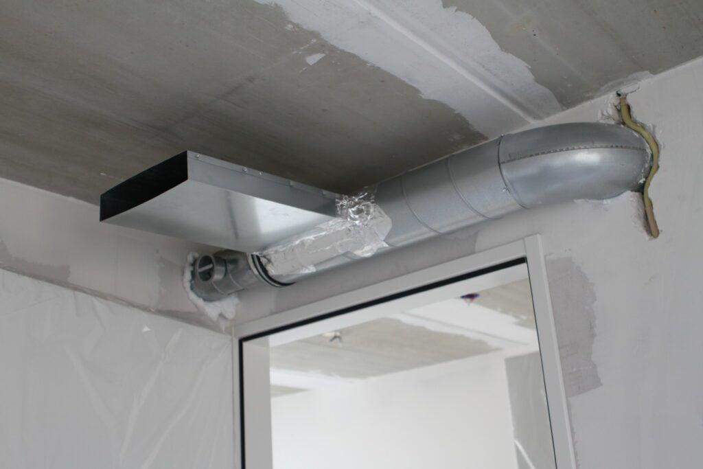 Ruime kanalen maken het ventilatiesysteem energiezuinig.