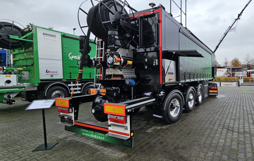 full electric mortelinstallatie met trailer