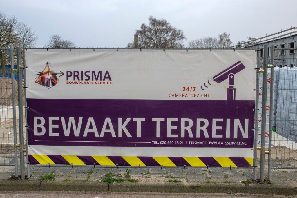 camera's op de bouwplaats