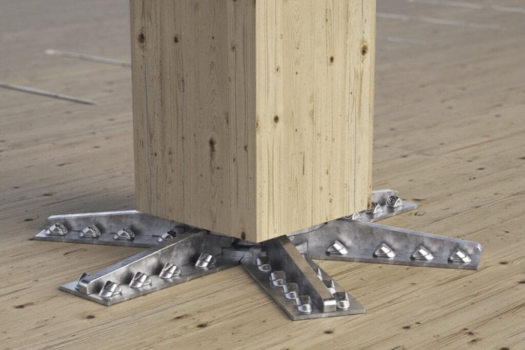 Spider-systeem in CLT-constructies